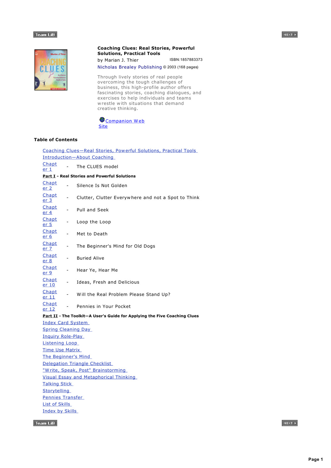Coaching Clues Real Stories Powerful Solutions Practical Tools By Marian J Thier