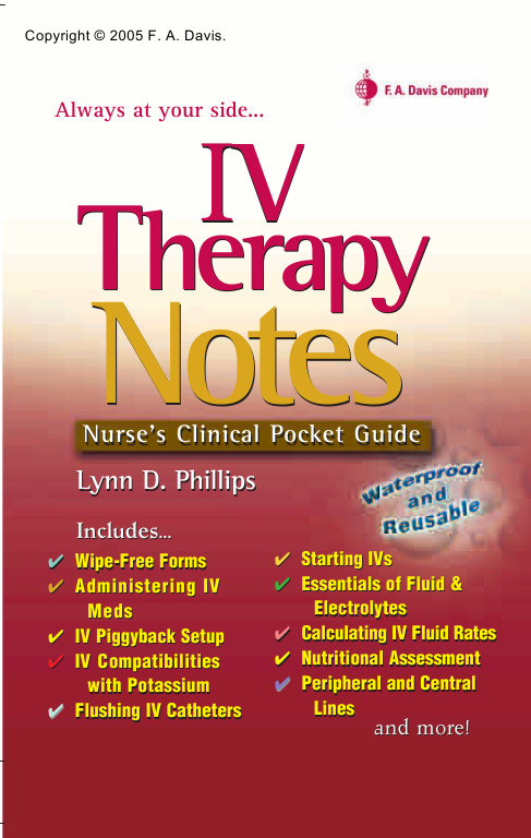 Iv Therapy Notes L Phillips