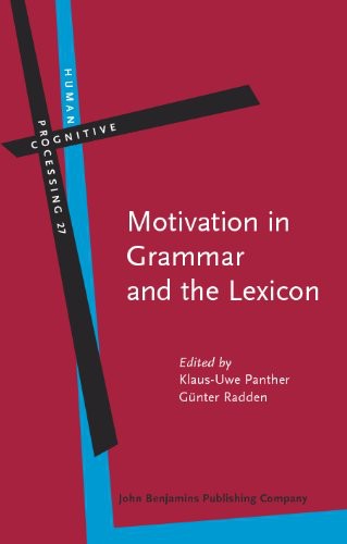 Motivation In Grammar And The Lexicon Klausuwe Panther Gunter Radden