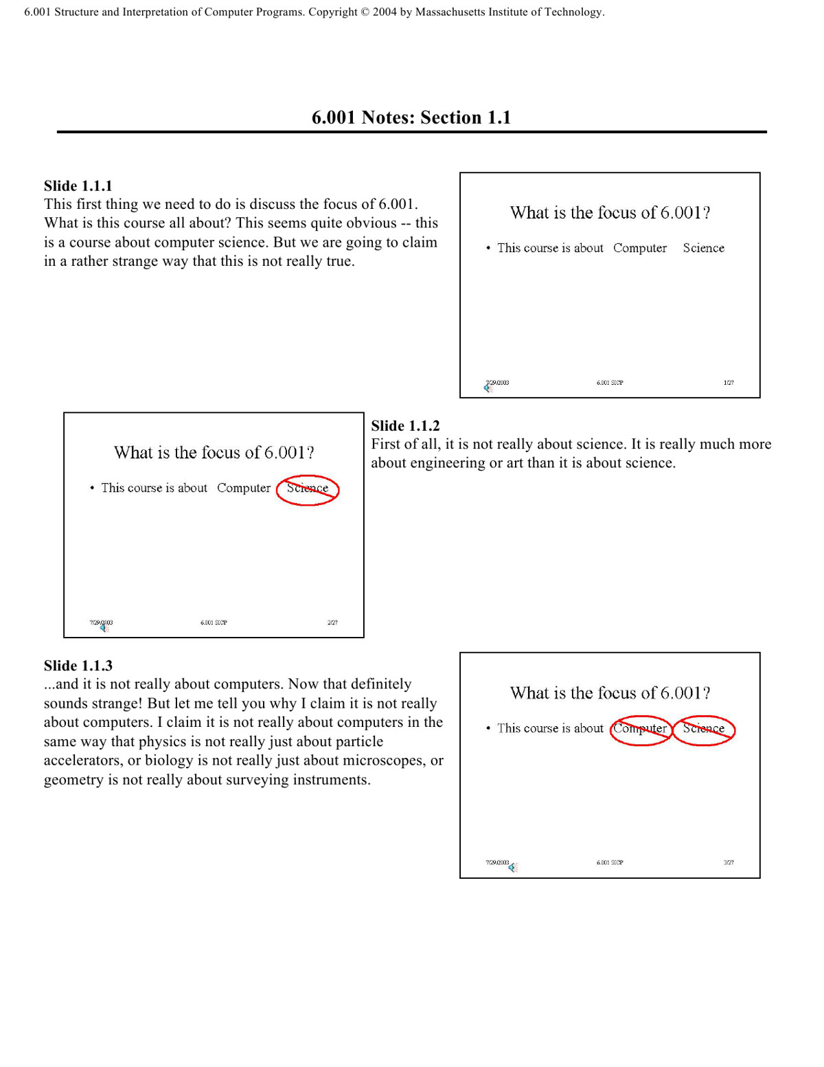 6001 Structure And Interpretation Of Computer Programs Copyright