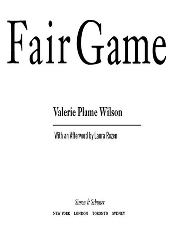 Fair Game Valerie Plame Wilson