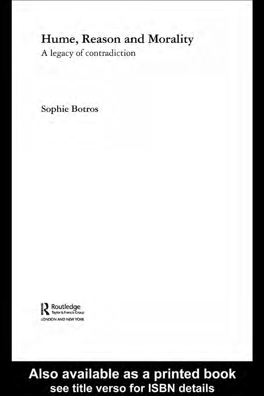 Hume Reason And Morality Sophie Botros
