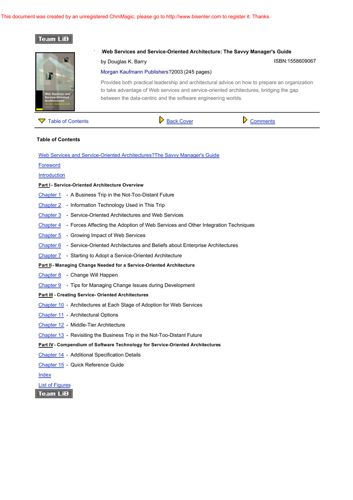 Web Services And Serviceoriented Architecture The Savvy Managers Guide Douglas K Barry