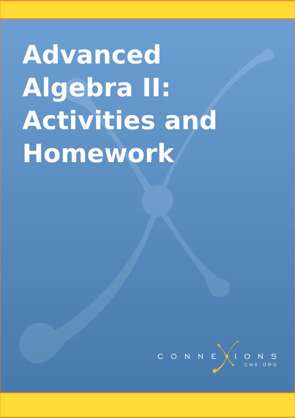 Advanced Algebra Ii Activities And Homework Kenny Felder