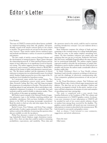 Chance Vol21 No4 2008 Mike Larsen Executive Editor