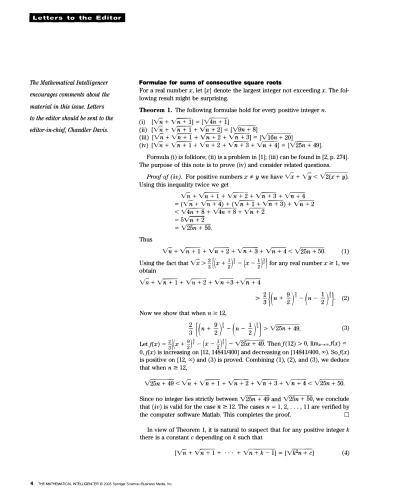 The Mathematical Intelligencer Issue 4 Ml Senechal C Davis Editors In Chief