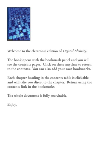 Digital Identity An Emergent Legal Concept Clare Sullivan