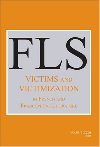 Victims And Victimization In French And Francophone Literature Buford Norman Editor