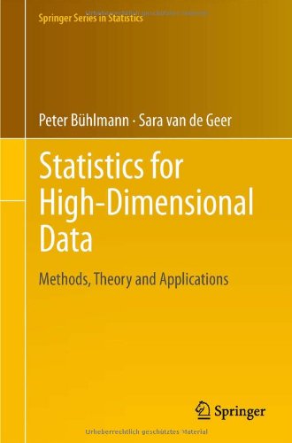 Statistics For Highdimensional Data Methods Theory And Applications 1st Edition Peter Bhlmann