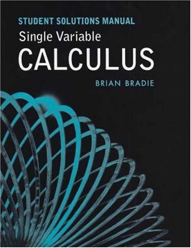 Single Variable Calculus Student Solutions Manual Sol Stu Jon Rogawski