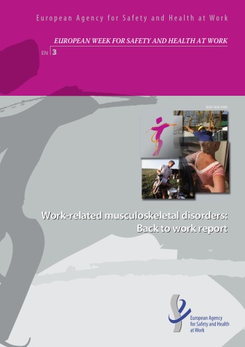 Work Related Musculoskeletal Disorders Back Report European Agency For Safety And Health At Work
