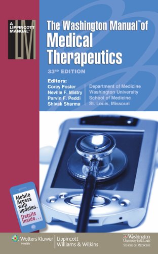 The Washington Manual Of Medical Therapeutics Lippincott Manual Series Formerly Known As The Spiral Manual Series Thirtythird Washington University School Of Medicine Department Of Medicine