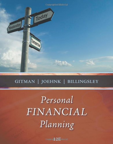 Personal Financial Planning 12th Edition Lawrence J Gitman Michael D Joehnk
