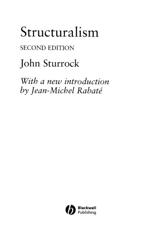 Structuralism With An Introduction By Jeanmichel Rabaté 2nd John Sturrock