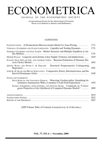 Econometrica 2009 Vol77 N6 Stephen Morris