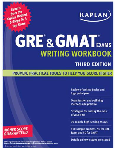 Kaplan Gre Gmat Exams Writing Workbook 3rd Edition 3rd Kaplan