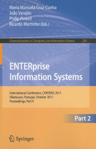Enterprise Information Systems International Conference Centeris 2011 Vilamoura Portugal October 57 2011 Proceedings Part Ii 1st Edition Carlos Pscoa