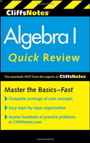 Algebra I Quick Review 2nd Edition Cliffs Notes 2nd Edition Jerry Bobrow Author