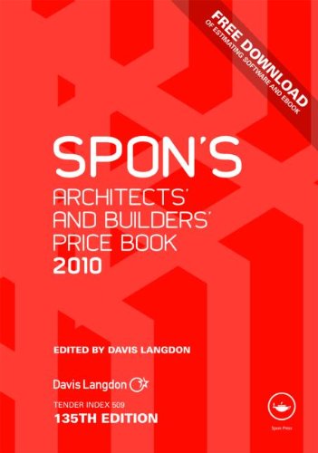 Spons Architects And Builders Price Book 2010 Spons Price Books 135th Edition 135th Edition Davis Langdon
