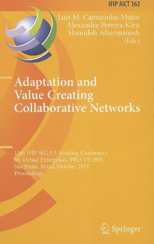 Adaptation And Value Creating Collaborative Networks 12th Ifip Wg 55 Working Conference On Virtual Enterprises Prove 2011 So Paulo Brazil October 1719 2011 Proceedings 1st Edition Youakim Badr