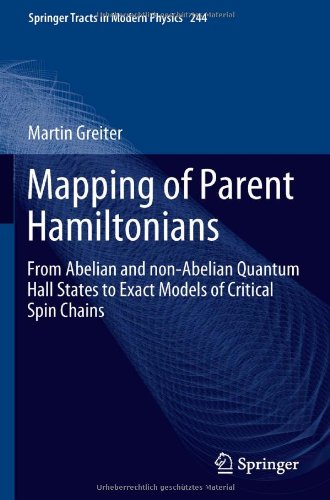 Mapping Of Parent Hamiltonians From Abelian And Nonabelian Quantum Hall States To Exact Models Of Critical Spin Chains 1st Edition Martin Greiter Auth