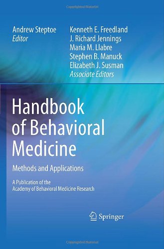 Handbook Of Behavioral Medicine Methods And Applications 1st Edition Verity J Cleland