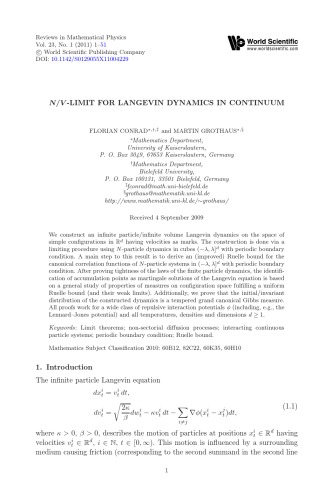 Reviews In Mathematical Physics Volume 23 H Araki V Bach