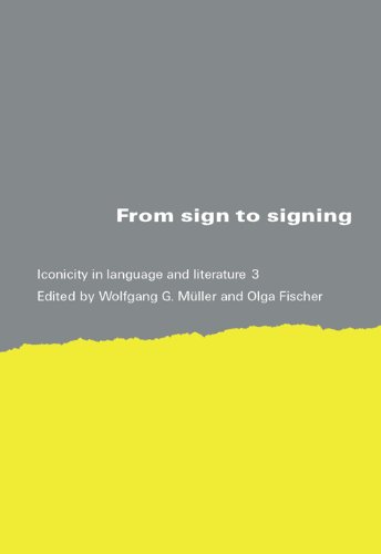 From Sign To Signing Iconicity In Language And Literature 3 Wolfgang G Mller