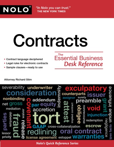 Contracts The Essential Business Desk Reference 1st Edition Richard Stim