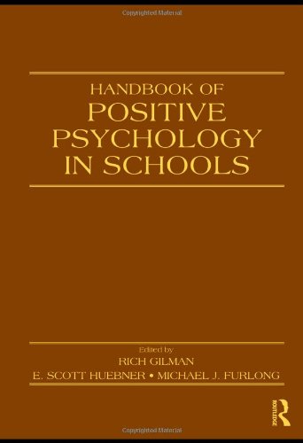 Handbook Of Positive Psychology In Schools Michael J Furlong