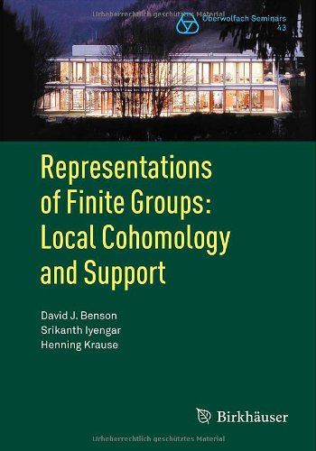 Representations Of Finite Groups Local Cohomology And Support 1st Edition David J Benson