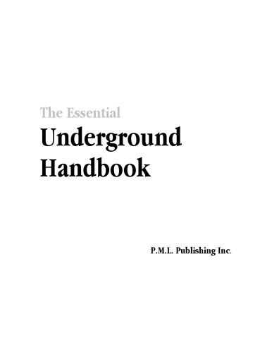 The Essential Underground Handbook Pml Editorial Team