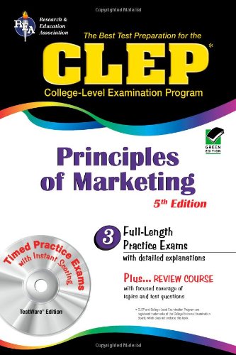 Clep Principles Of Marketing W Cdrom Rea The Best Test Prep For The Clep 5th James E Finch
