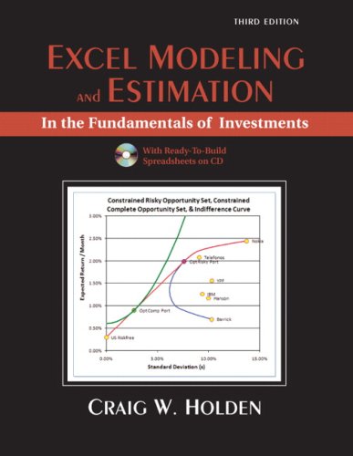Excel Modeling And Estimation Corporate Finance 3rd Edition Craig W Holden