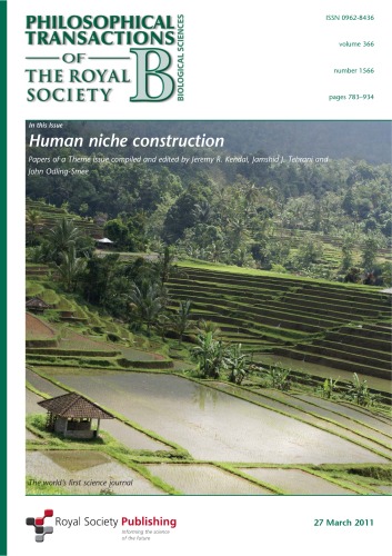 Human Niche Construction Jeremy R Kendal Jamshid J Tehrani