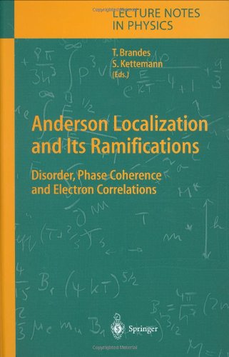 Anderson Localization And Its Ramifications Disorder Phase Coherence And Electron Correlations 1st Edition Tobias Brandes