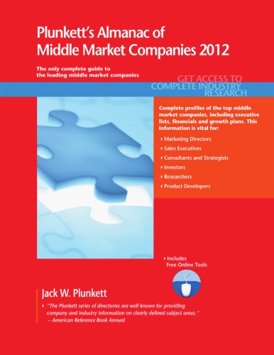 Plunketts Almanac Of Middle Market Companies 2012 Jack W Plunkett