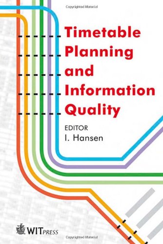 Timetable Planning And Information Quality 1st Edition Ingo A Hansen