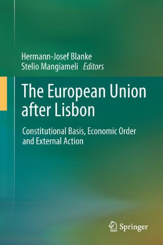 The European Union After Lisbon Constitutional Basis Economic Order And External Action 1st Edition Antonio Datena Auth