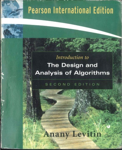 Introduction To The Design Analysis Of Algorithms Second Edition International Edition Second Edition International Edition Anany Levitin