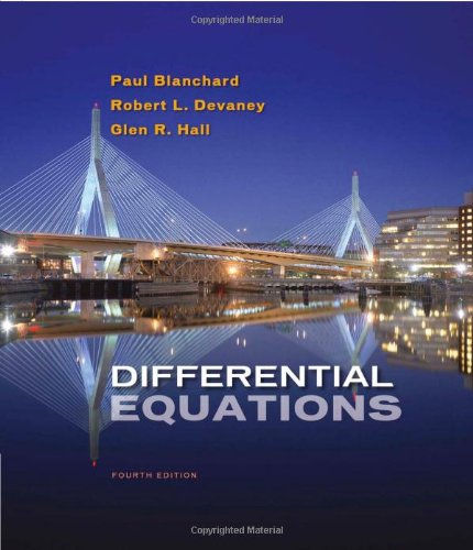 Differential Equations 4th Paul Blanchard Robert L Devaney Glen R Hall