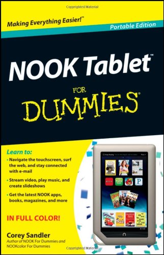 Nook Tablet For Dummies Portable Edition Portable Corey Sandler