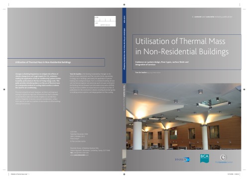 Utilisation Of Thermal Mass In Nonresidential Buildings Guidance On System Design Floor Types Surface Finish And Integration Of Services Tom De Saulles