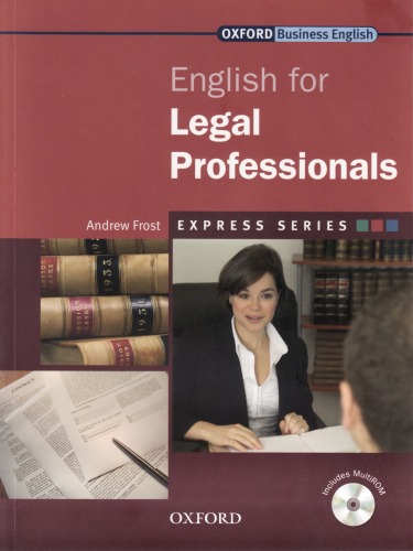 English For Legal Professionals Andrew Frost Keogh Sandra