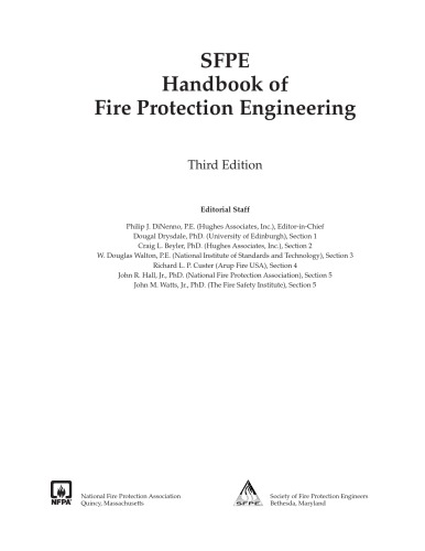 Sfpe Handbook Of Fire Protection Engineering 3rd Edition 3rd Edition National Fire Protection Association