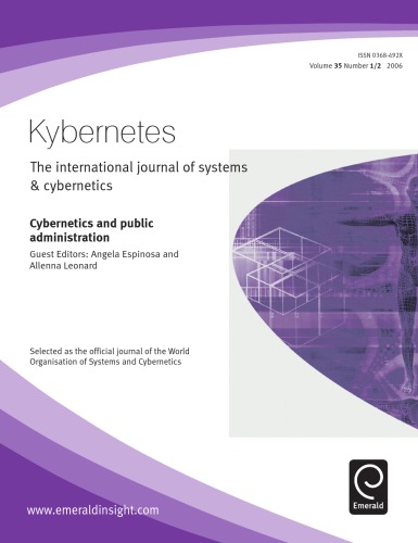 Cybernetics And Public Administration Angela Ma Espinosa Salazar