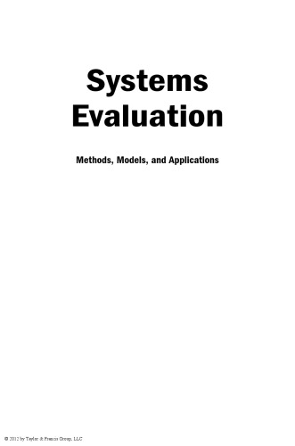 Systems Evaluation Methods Models And Applications Sifeng Liu Naiming Xie Chaoqing Yuan Zhigeng Fang