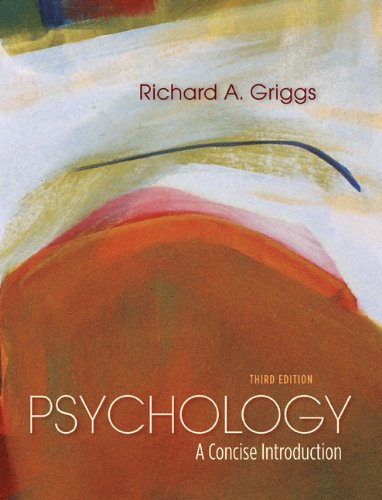 Psychology A Concise Introduction Third Edition Richard A Griggs