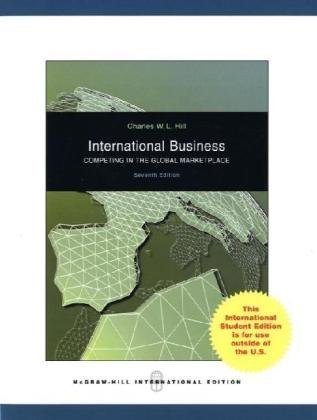 International Business Competing In The Global Marketplace 7th Charles W L Hill