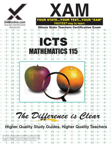 Icts Mathematics 115 Teacher Certification 2nd Edition Xam Icts 2nd Edition Sharon Wynne